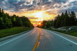 Sur la route au canada