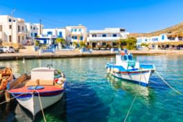 Barcos de pesca en Karpathos