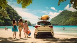 Family at Beach in Martinique