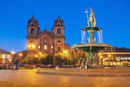Plaza de Armas 's nachts, Cusco