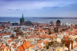 Uitzicht op Stralsund