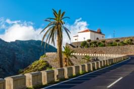 Strada e palma in Valle Gran Rey