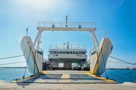 Ferry with the hired car