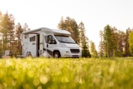 Wohnmobil im Wald