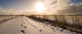 Sneeuwwandeling in Oost-Friesland