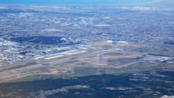 Uitzicht op de luchthaven van Kaapstad