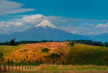 Uitzicht op de vulkaan Osorno, Chili