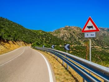 En la carretera en Italia