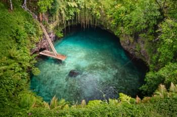 Alla sua laguna di Samoa, Polinesia francese