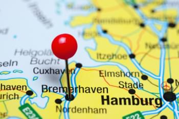 Karte mit Bremerhaven