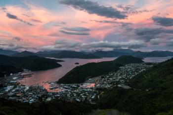 Picton bei Sonnenuntergang