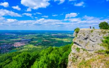 Uitzicht op de Schwäbische Alb