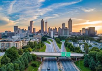 route vers Atlanta voiture location