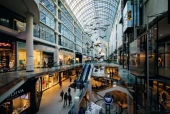 Eaton Center in Toronto from the inside