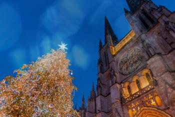 St. Andrews Kathedraal in de avond in Bordeaux
