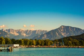 El hermoso Wörthersee en Klagenfurt