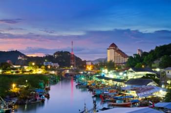 Pueblo de pescadores en Hua Hin