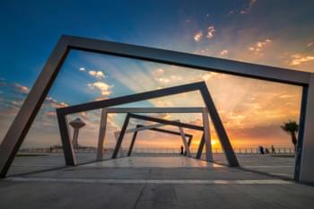 Fantastische zonsopgang in Saoedi-Arabië