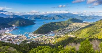 Blick auf Picton, Neuseeland