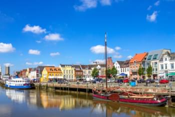 Vista del puerto de Husum
