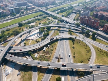 Autobahn in Barcelona, Spanien