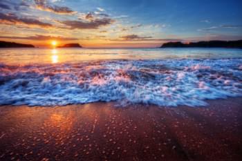 Beach in Puerto del Carmen at sunset