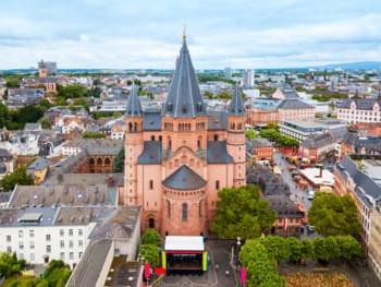 Gezicht op de Mainz-kathedraal