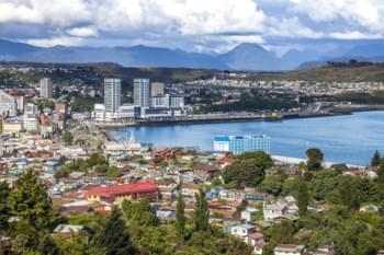 Uitzicht over Puerto Montt, Chili