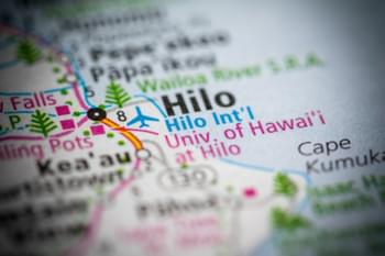Mapa Hilo, Hawaii