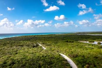 Blick über Tauch- und Schnorchelparadies Cozumel