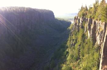 Schlucht im Grasslands Nationalpark