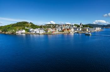 Gezicht op Kristiansund, Noorwegen