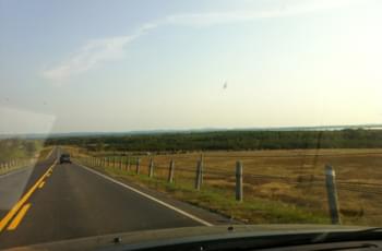Straße im Grasslands Nationalpark