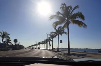 Met de auto in Key West