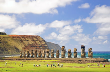Stone figures on Easter Island