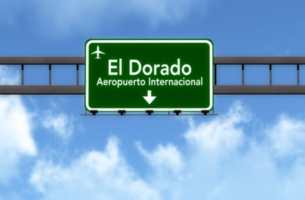 Señalización en Bogotá al aeropuerto