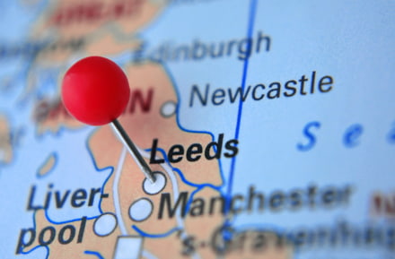 Leeds on a map