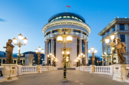 Puente artístico en Skopje