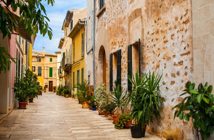 Pueblo de Alcudia en Mallorca