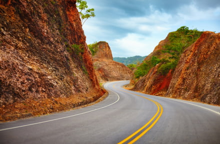 route vers la baie de samana