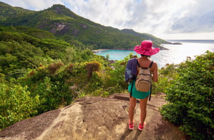 Uitzicht op de Seychellen