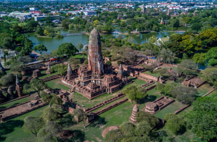 Ayutthaya von oben, Thailand