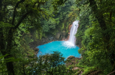 Rio de Celeste Wasserfall von oben