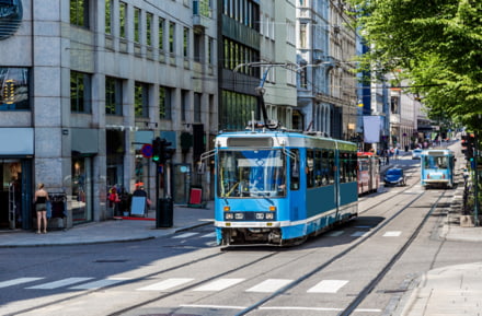 Straßenbahn in Oslo, Norwegen