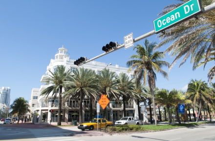 with your rental car to the ocean drive