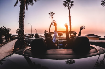 Cabrio Sonnenuntergang