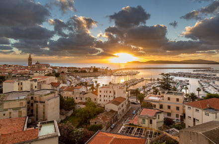 Blick auf Alghero, Sardinien