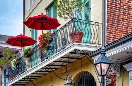 Balcones en el Barrio Francés de Nueva Orleans