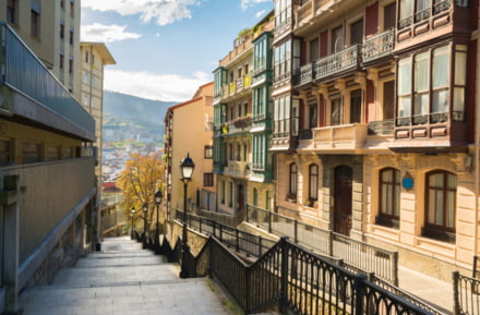 Straße der Innenstadt in Bilbao