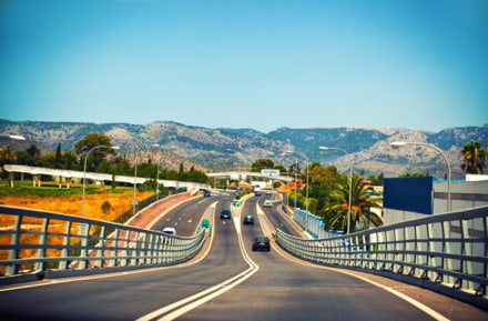 En voiture de location jusqu'au centre-ville de Palme de Majorque